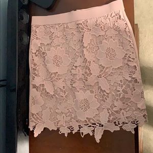 Blush mini skirt